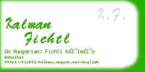 kalman fichtl business card